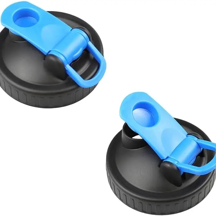 2 Pack Wide Mouth Flip Cap Mason Jar Lids For Mason Jars - Airtight Sealing, Leak-Proof Design, and Convenient Pouring Spout (Jars Sold Separately)